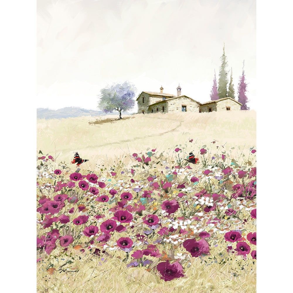 Obraz na plátně Styler Violet Poppies, 50 x 70 cm - Bonami.cz