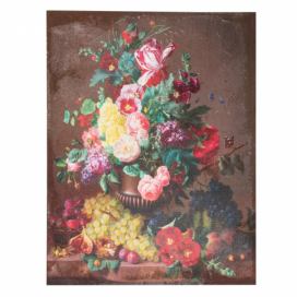 Vintage obraz Květiny - 60*3*80 cm Clayre & Eef LaHome - vintage dekorace