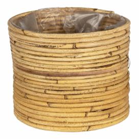Oválný košík / květináč Alma z bambusových tyček - Ø 21*17 cm Clayre & Eef