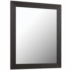 Tmavě šedé dubové nástěnné zrcadlo Kave Home Wilany 47 x 57 cm