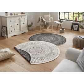 Hanse Home Kusový koberec Twin-Wendeteppiche 103101 černá 140x140 (průměr) kruh ATAN Nábytek