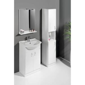 Aqualine Koupelnový set LIVERO B500 (umyvadlová skříň + umyvadlo + vysoká skříň + zrcadlo) - Favi.cz