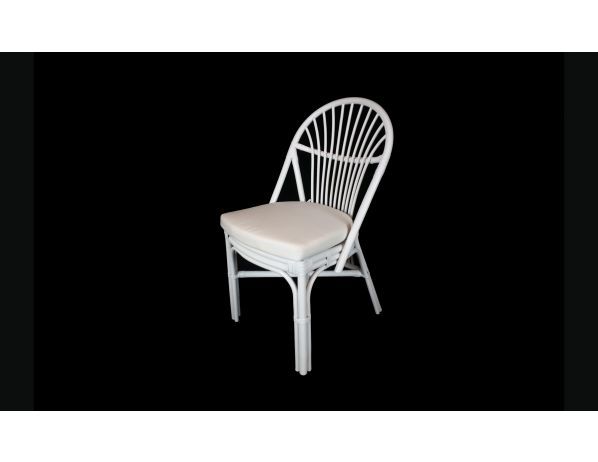 Ratanová jídelní židle BALI - bílý ratan - FORLIVING