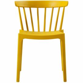 Hoorns Žlutá plastová zahradní jídelní židle Marbel