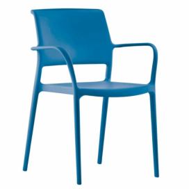 Pedrali Modrá plastová jídelní židle ARA 315