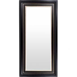 Dřevěné zrcadlo černé 138634 Mdum