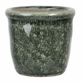Šedo - zelený mramorovaný obal na květináč - Ø 7*7 cm Clayre & Eef