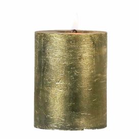 Zlatá svíčka Gold XL - 10*10*15cm Mars & More LaHome - vintage dekorace