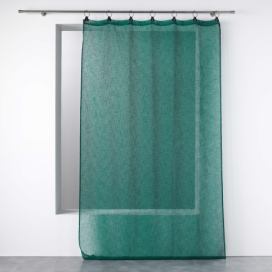 Douceur d\'intérieur Zelená záclona LINKA s očky, 140 x 240 cm