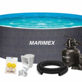 Marimex | Bazén Orlando Premium DL 4,60x1,22 m s pískovou filtrací a příslušenstvím - motiv RATAN | 19900128 Marimex