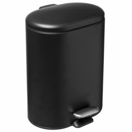 5five Simply Smart Odpadkový koš, pedálový SILIFLEX, 6 L, černý