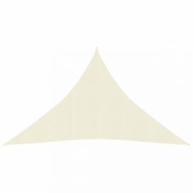 Stínící plachta trojúhelníková HDPE 2,5 x 2,5 x 3,5 m Dekorhome Krémová