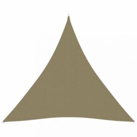 Stínící plachta trojúhelníková 4x4x4 m oxfordská látka Dekorhome Béžová