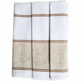 Polášek 3ks Kuchyňské utěrky z Egyptské bavlny vzor č.33, Bavlna 50x70 cm