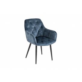 LuxD Designová židle  Garold petrolejový samet