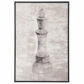 Zarámovaný obraz šachy 63 x 93 cm šedý BUDRIO Beliani.cz
