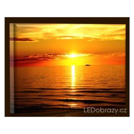 LED obraz Západ slunce na moři 2 45x30 cm LEDobrazy.cz
