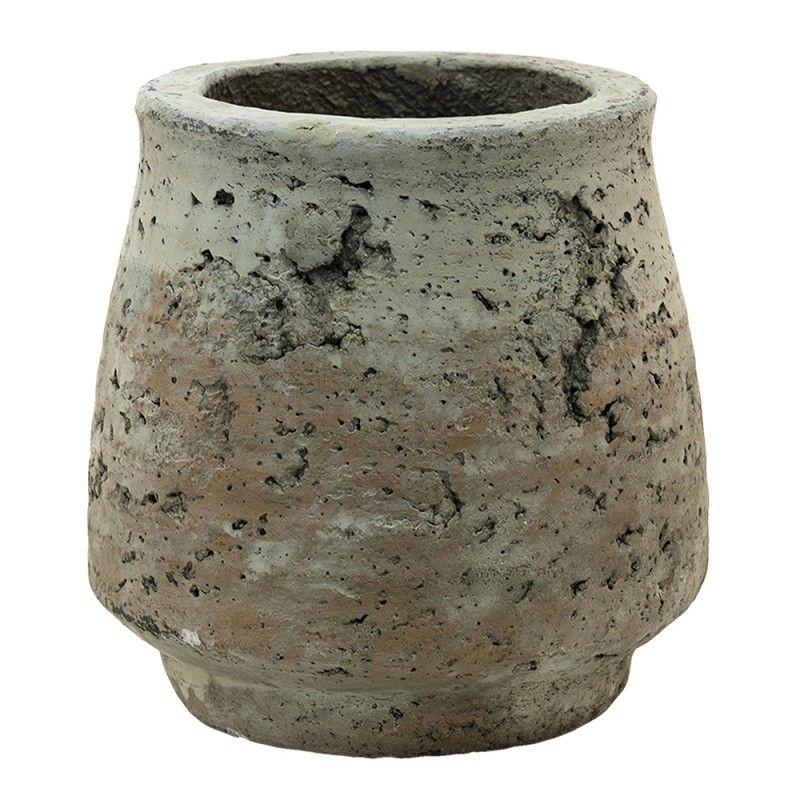 Béžovo-hnědý cementový květináč Mosse - Ø 14*14 cm Clayre & Eef - LaHome - vintage dekorace