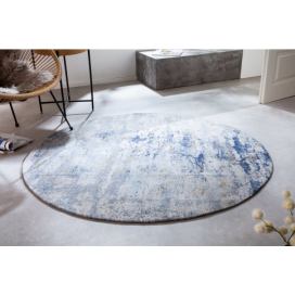 LuxD Designový kulatý koberec Rowan 150 cm béžovo-modrý Estilofina-nabytek.cz