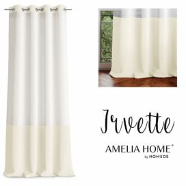 Záclona AmeliaHome Irvette krémová, velikost 140x250
