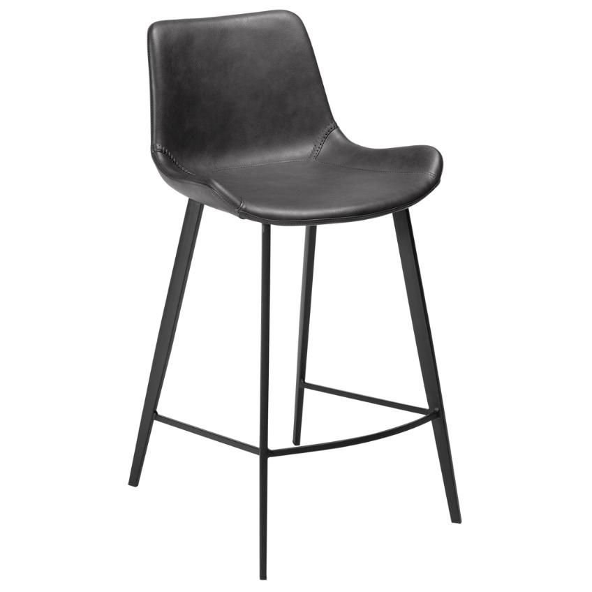 ​​​​​Dan-Form Vintage šedá koženková barová židle DAN-FORM Hype 65 cm - Designovynabytek.cz