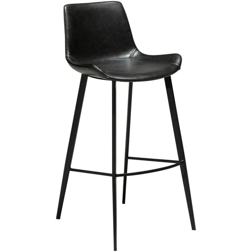 ​​​​​Dan-Form Vintage černá koženková barová židle DAN-FORM Hype 75 cm - Designovynabytek.cz