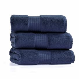 Tmavě modrý bavlněný ručník 30x50 cm Chicago – Foutastic