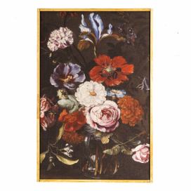 Vintage obraz květiny v dřevěném rámu - 40*3*60 cm Clayre & Eef LaHome - vintage dekorace