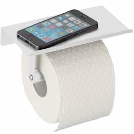 Allstar Držák na toaletní papír s poličkou na mobil, bílý
