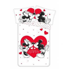 Jerry Fabrics povlečení bavlna Mickey and Minnie &quot;Love 05&quot; 140x200+70x90 cm 