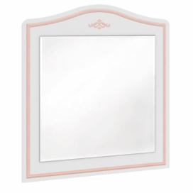 Zrcadlo ke komodě Betty - bílá/růžová