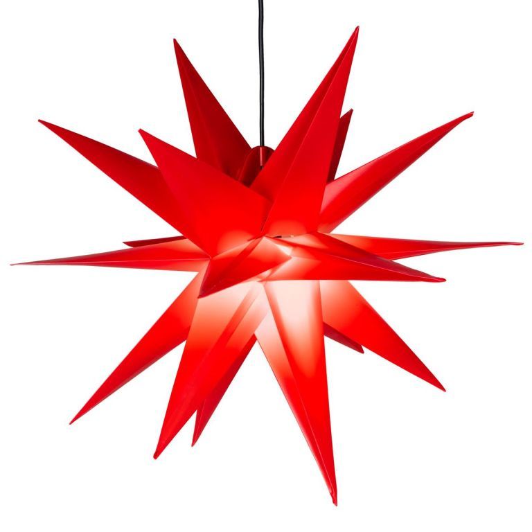 Nexos  Vánoční dekorace - hvězda s časovačem 1 LED, 55 cm, červená - Kokiskashop.cz