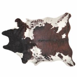 Koberec z umělé hovězí kůže 130 x 170 cm hnědý / bílý BOGONG