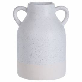 Home Styling Collection Bílá váza z keramiky ANTIQUE, výška 15 cm