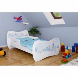 Dětská postel bez šuplíku 140x70cm LEDOVÁ PRINCEZNA + matrace ZDARMA!