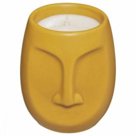 Atmosphera Dekorativní vonná svíčka MAYA FACE, 80 g, žlutá