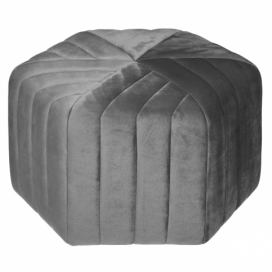 Atmosphera Sametová stolička v šedé barvě, 30 cm