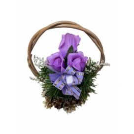 Tuin Květinový košík, malé velikosti, fialová