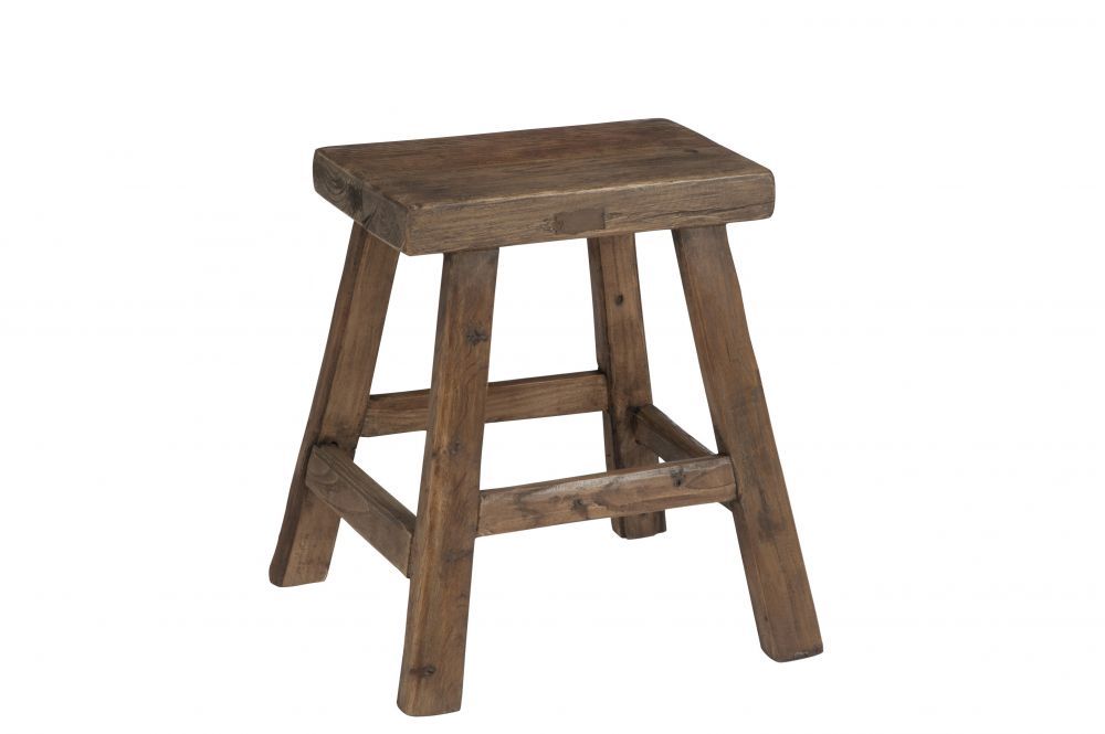 Hnědá dřevěná stolička Bery - 35,5*34,5*45 cm J-Line by Jolipa - LaHome - vintage dekorace