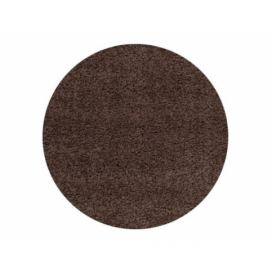 Kusový koberec Life Shaggy 1500 brown kruh FORLIVING