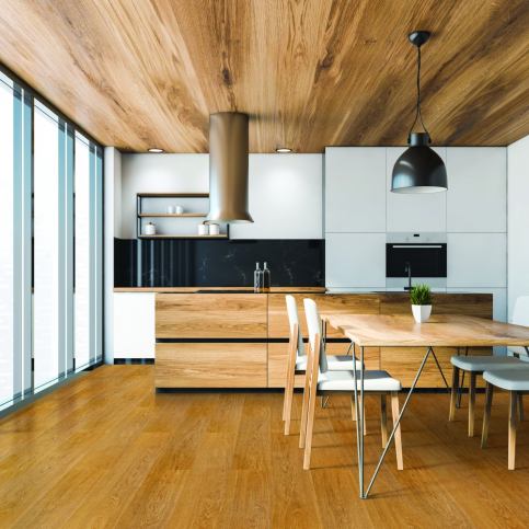 Kuchyně s vinyl podlahou dekor dřevo Supellex