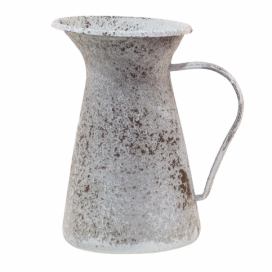 Šedý antik dekorativní kovový džbánek - 12*12*20 cm Clayre & Eef