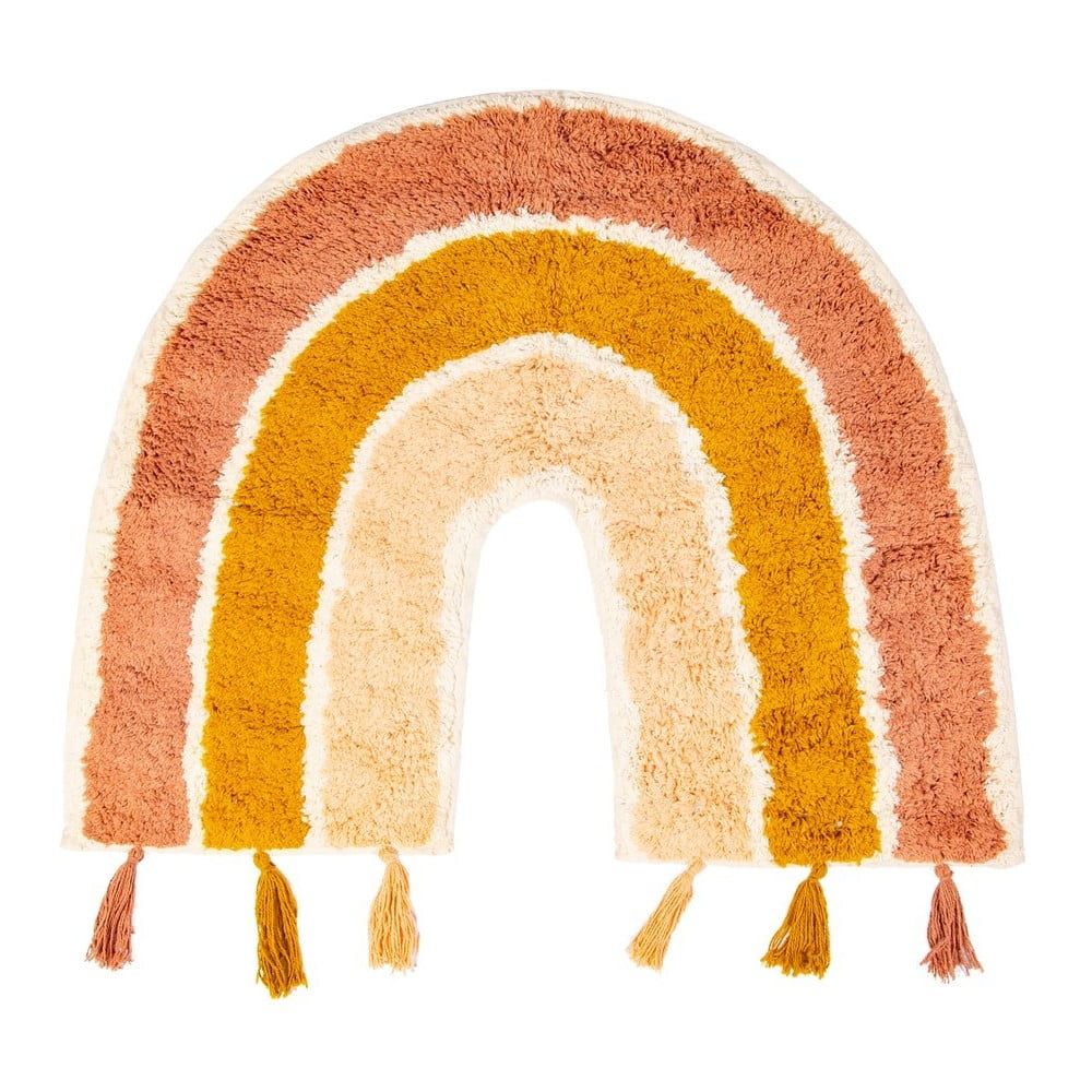 Oranžovo-růžový dětský bavlněný koberec Sass & Belle Earth Rainbow, 50 x 60 cm - Bonami.cz