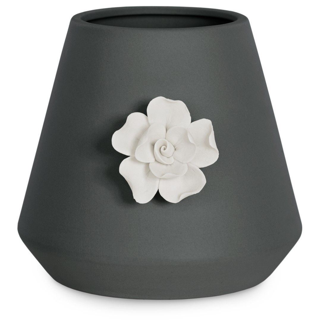 AmeliaHome Keramická váza Lusitiono černá, velikost 13x13x12 - Houseland.cz