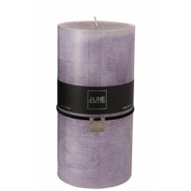 Oválná světle fialová svíčka XXL - 10*10*20 cm J-Line by Jolipa