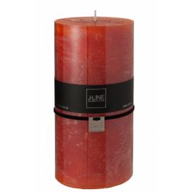 Oválná oranžová svíčka XXL - 10*10*20 cm J-Line by Jolipa