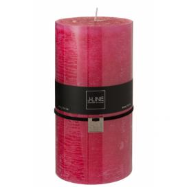 Oválná růžová svíčka XXL - 10*10*20 cm J-Line by Jolipa LaHome - vintage dekorace