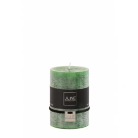 Světle zelená oválná svíčka M - 7*7*10 cm J-Line by Jolipa