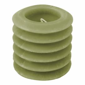 Světle zelená svíčka PT LIVING Layered, výška 7,5 cm