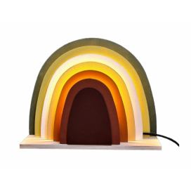 Makuto Art Dřevěná lampa do dětského pokoje DUHA Zvolte barvu: Odstín hnědá